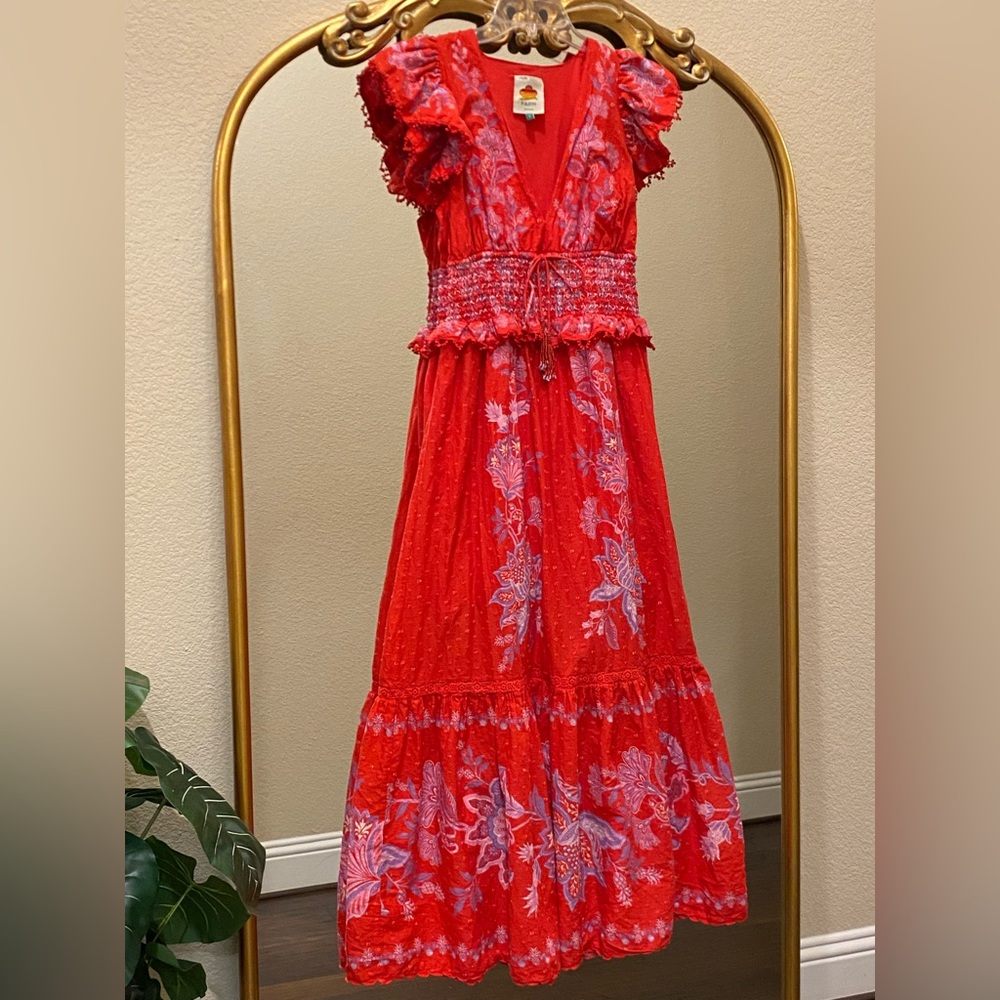 FARM Rio Shell Garden Floral Maxi Dress Accents - Picture 5 of 12